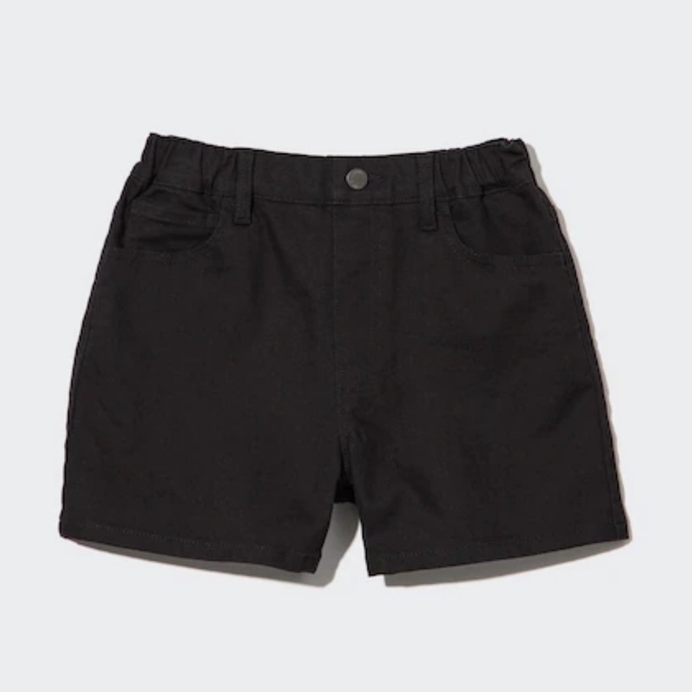 Uniqlo GIRLS Easy Colour Shorts Black